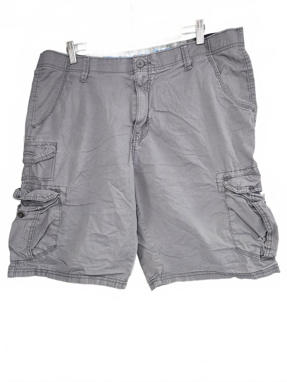 Cotton Flex French Grey Cargo Shorts Size 38